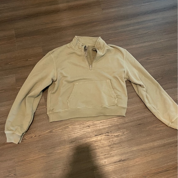 SKIMS SET - French terry low rise pant & shrunken half zip in TAUPE - Picture 7 of 8